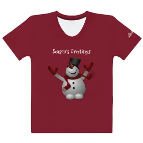 Women's T-shirt Snowman