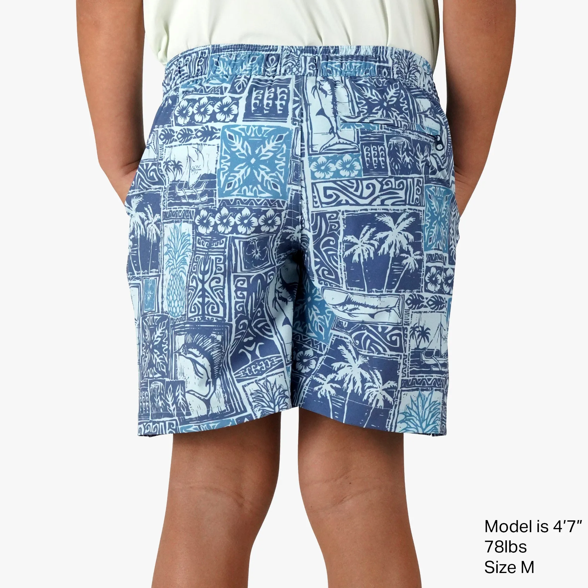 Youth Strike Printed Swim Shorts | Bering Sea