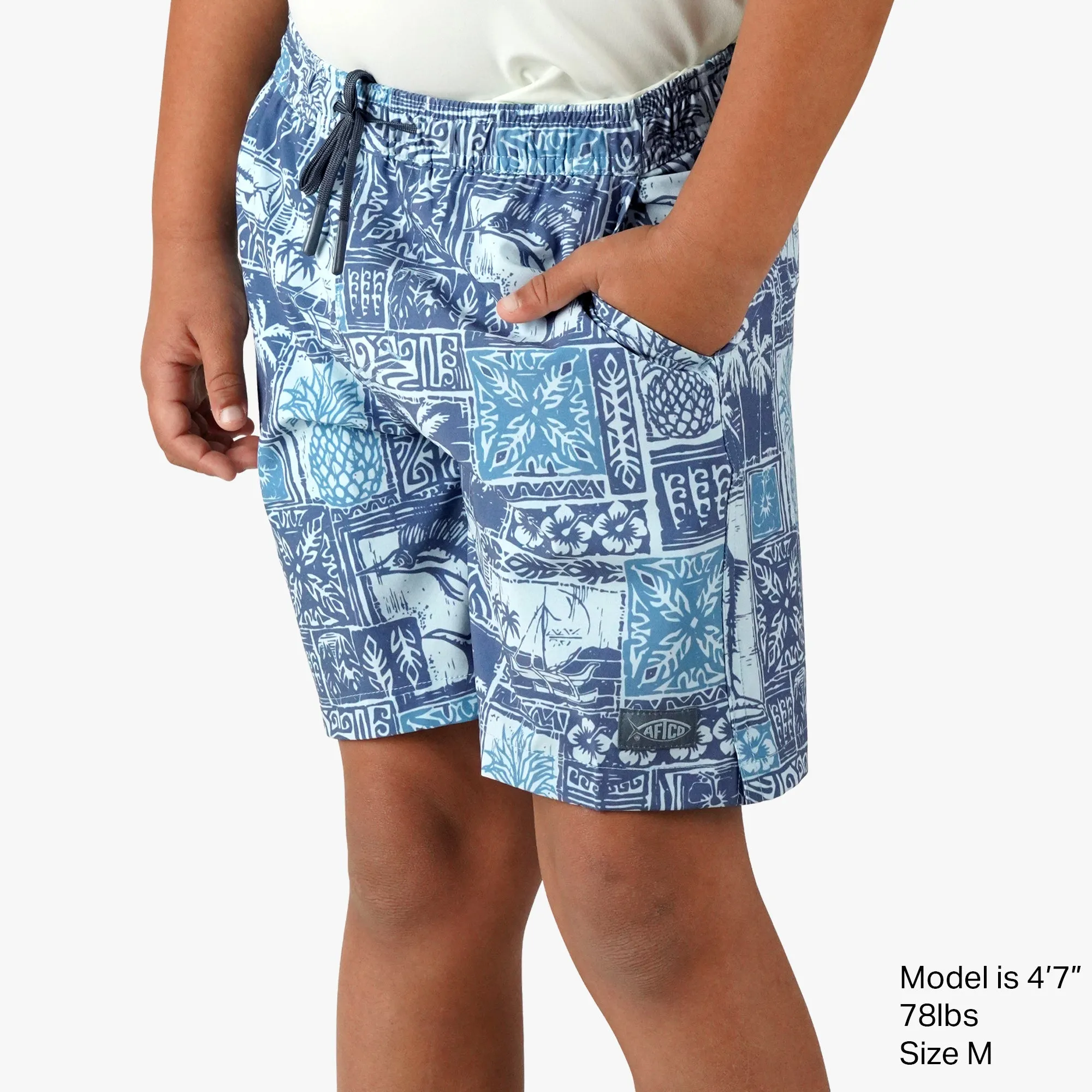 Youth Strike Printed Swim Shorts | Bering Sea